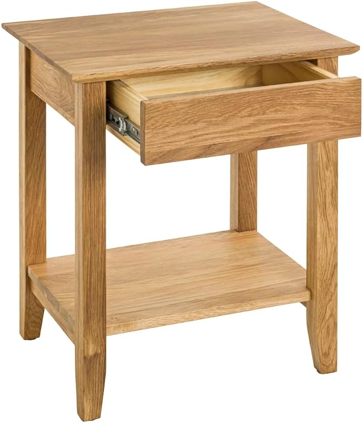 HAKU Console eiken, Massief hout - Maat: B 50 cm x H 60 cm x D 40 cm, Stijl: Traditioneel