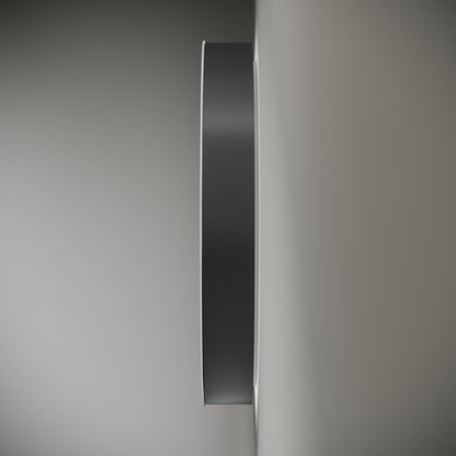 Talos Picasso Style Spiegelkast zwart Ø 60 cm - met hoogwaardige aluminium behuizing - modern badkamermeubel met geïntegreerde ledverlichting - badkamerspiegel met praktische