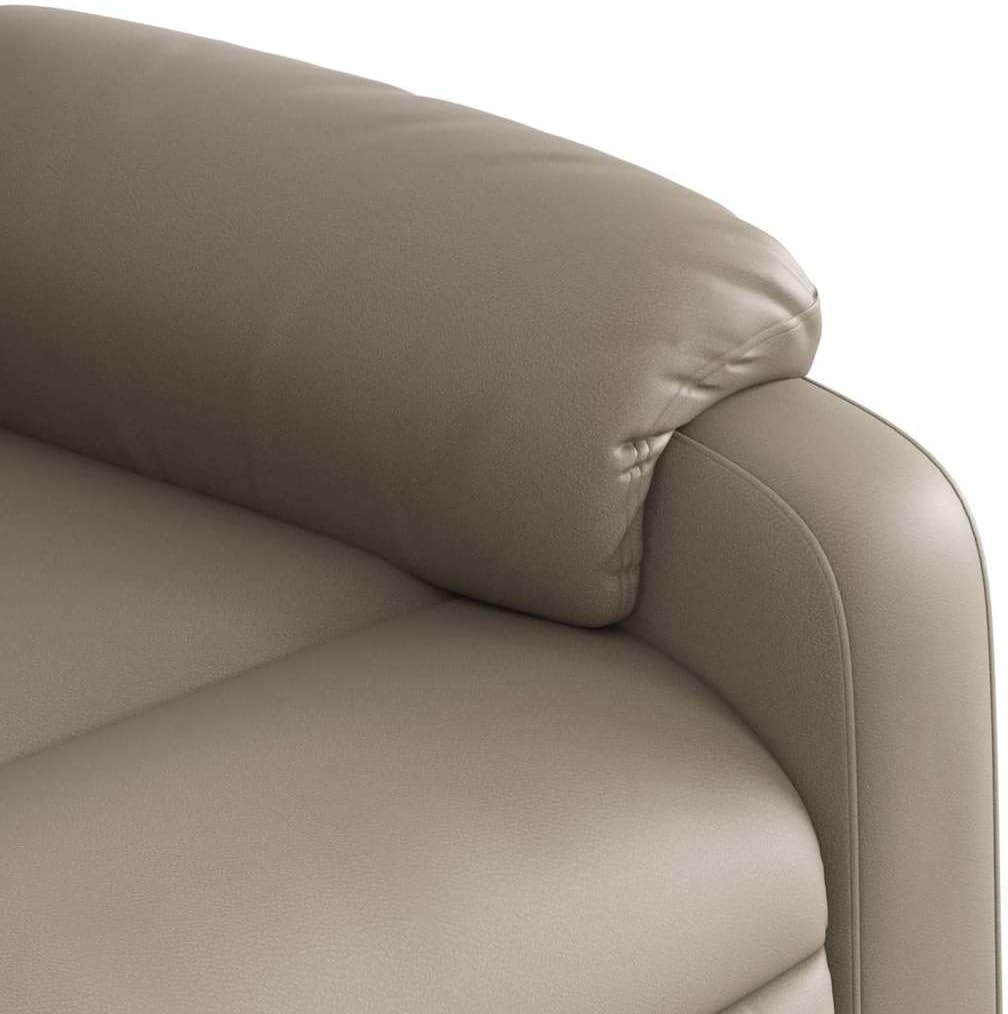Handmatige Relaxstoel – Ligstoel – Tv-Stoel – Fauteuil – Zithoudingstoel – Verstelbare Rugleuning 135 Graden – Kunstleren Bekleding Met Zijvak – Houten Metalen Frame