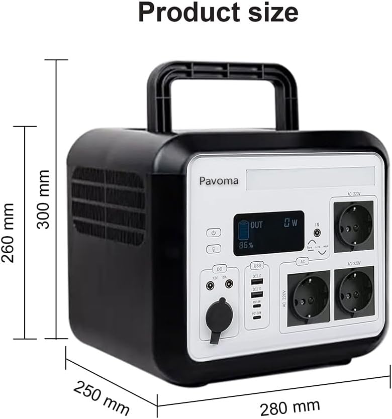 Draagbare Power Station – Mobiele Energiecentrale – Camping Accu – Zonne-Generator – Noodstroomvoorziening – 1500W Output – Snelladen In 3 Uur