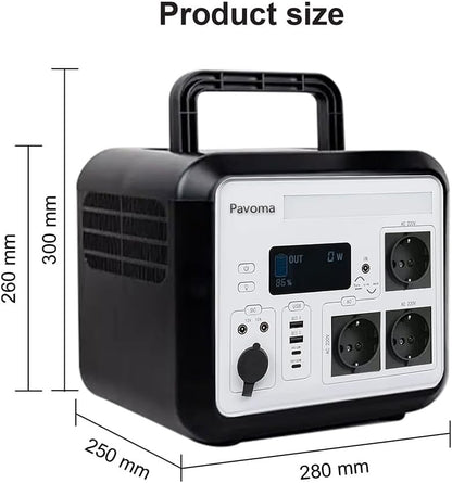 Draagbare Power Station – Mobiele Energiecentrale – Camping Accu – Zonne-Generator – Noodstroomvoorziening – 1500W Output – Snelladen In 3 Uur