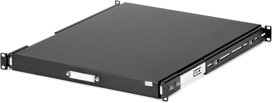 StarTech.com 1HE Ausziehbare Server Rack Tastaturablage, 25kg Tragkraft, 55cm tiefe Stahlschublade für 19" AV/Netzwerk Racks