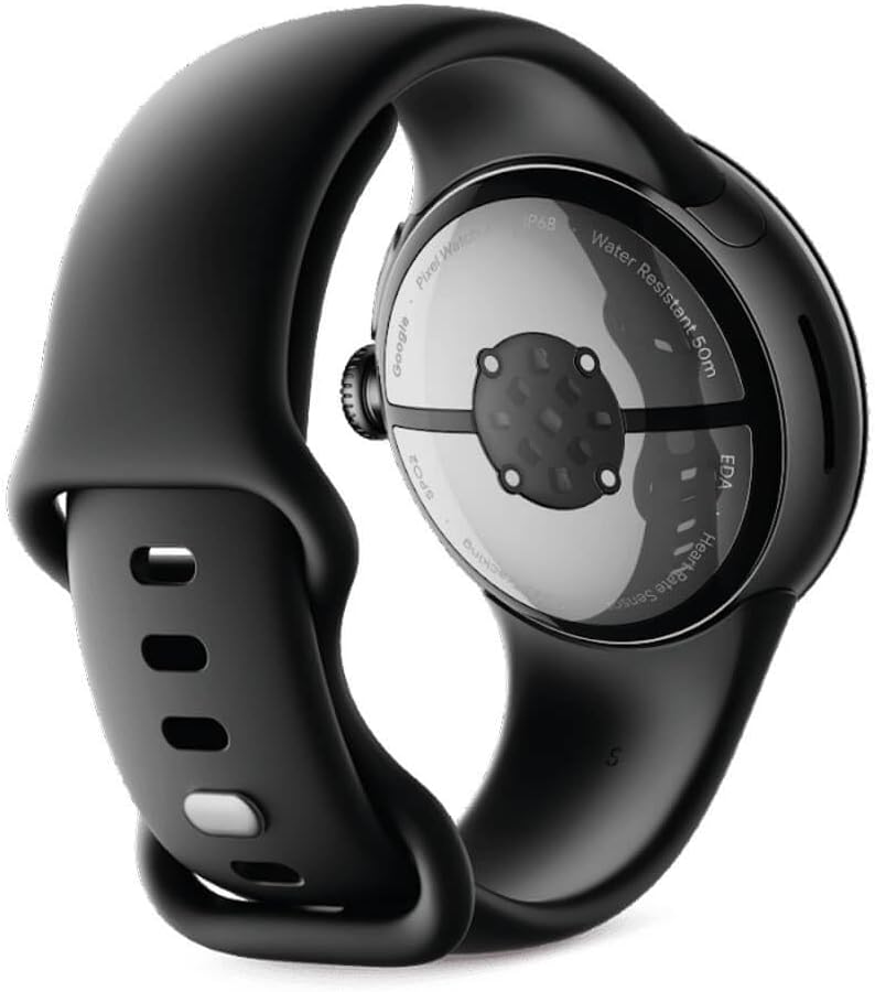 Google Pixel Watch 2 – het beste van Google en Fitbit – hartslagmeting, stressmanagement, veiligheidsfuncties – Android – aluminium behuizing in mat zwart – sportarmband in obsidiaan – wifi