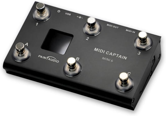 Programmeerbare MIDI voetcontroller 6-knops – Voetschakelaar – Footswitch – Voetpedaal – MIDI pedaal – 6 programmeerbare schakelaars – USB-MIDI en USB-HID