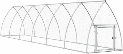 Kooi voor Kippen – Kippenhok – Buitenren – Dierenverblijf – Kippenren – Verzinkt Staal – Robuust & Weerbestendig – 600 x 105 x 120 cm