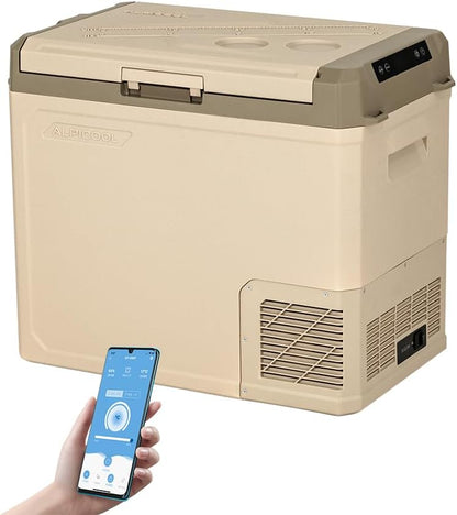 Alpicool GE50 50L elektrische compressor Koelbox/vriesbox, Mini koelkast 12/24 V en 230 V, Autokoelkast voor auto, vrachtwagen
