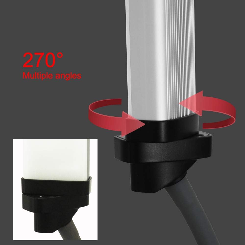 FX-800II Opvouwbare 50W 3200K-5500K LED-videostudio met vier armen, ringlamp met USB-oplaadpoort en statief van 200 cm, voor telefooncamera, YouTube, make-upvideo's