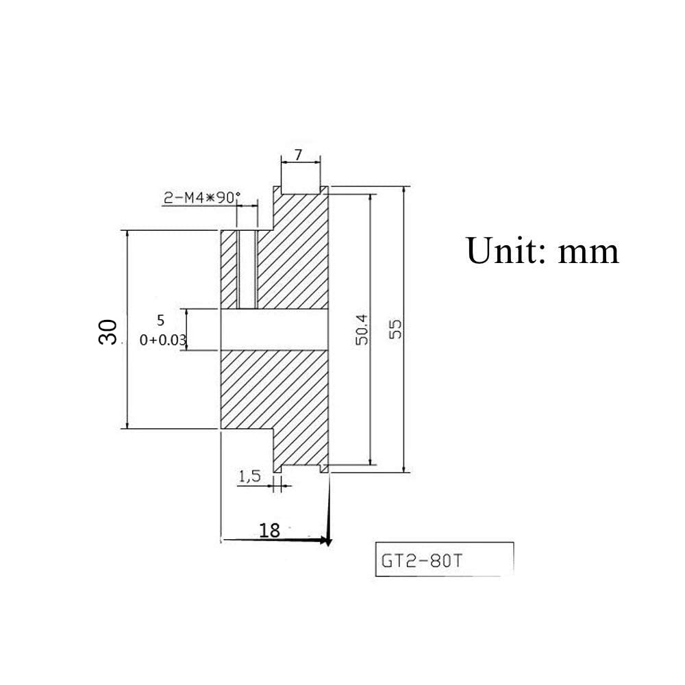 1 Set Corexy bewegingsonderdelen GT2 Ll-2Gt Rf Open Riemen 2Gt 16T 20T 80T Katrol 188 mm riemaslagers compatibel met Voron 2.4 Gates riem 3D-printer (350 mm versie) 350 mm versie
