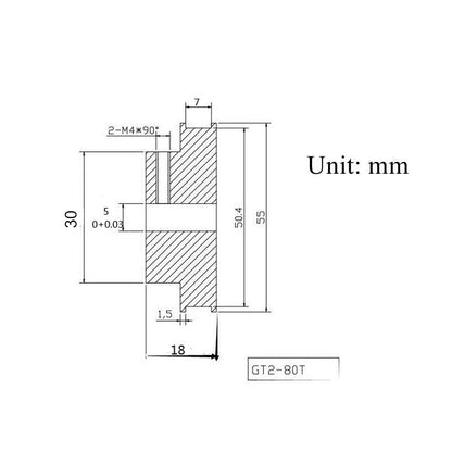 1 Set Corexy bewegingsonderdelen GT2 Ll-2Gt Rf Open Riemen 2Gt 16T 20T 80T Katrol 188 mm riemaslagers compatibel met Voron 2.4 Gates riem 3D-printer (350 mm versie) 350 mm versie
