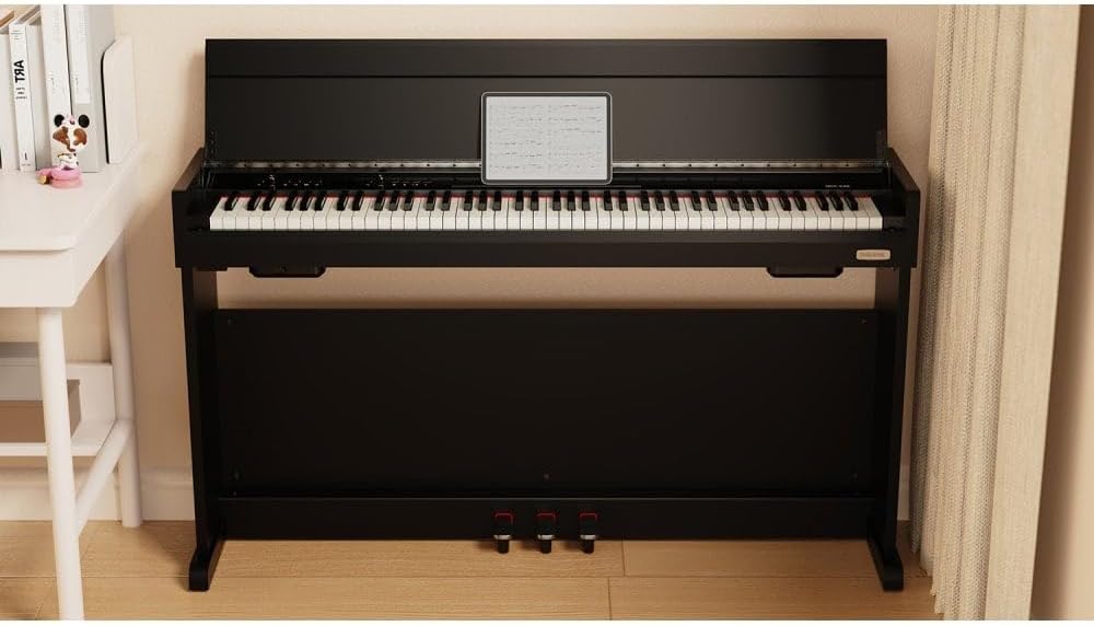 Digitale Staande Piano – Digitale Piano – Elektrische Piano – Rechtopstaande Piano – 88 Volledig Gewogen Hamertoetsen – Bluetooth en USB-Audio/MIDI