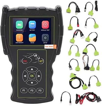 Motorfietsscanner – Motorfiets Diagnosetool – Foutcode Scanner – OBD Scanner – ECU Uitlezer – Helder LCD-Display – Onderhoudslamp Resetfunctie