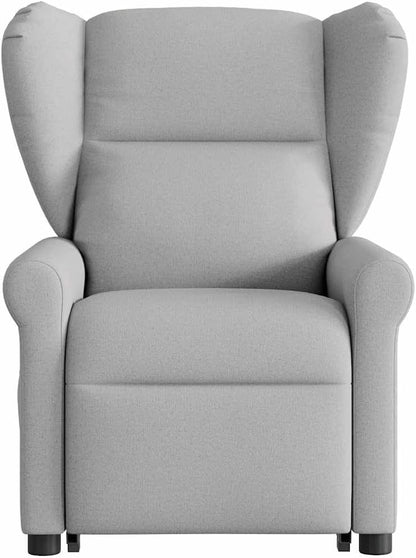 Relaxfauteuil – Relaxstoel – Sta-op Stoel – TV Stoel – Verstelbare Fauteuil – Elektrische Opsta-ondersteuning – Handmatig Verstelbare Rugleuning – Wolkengrijze Stof