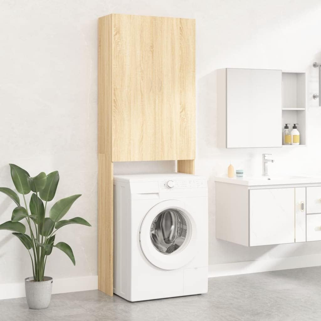 vidaXL Washing Machine Cabinet 64x25.5x190 cm Sonoma Oak Color