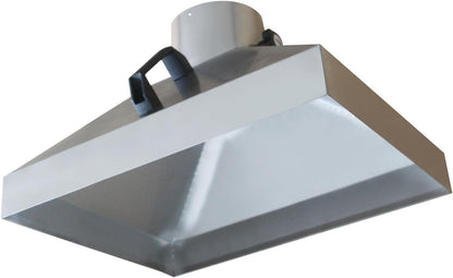 Afzuigkap Roestvrij Staal – Lasrookafzuiging – Lasdampafzuiging – Soldeerrookafzuiging – Werkplaats Afzuiging – 400 x 300 mm – Inlaatdiameter 110 mm