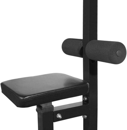 Power Tower – Fitnessstation – Krachtstation – Pull-Up Rek – Dumbbell Set – 60,5 kg Compleet – Verstelbare Beengelegenheid – Veiligheidshaken