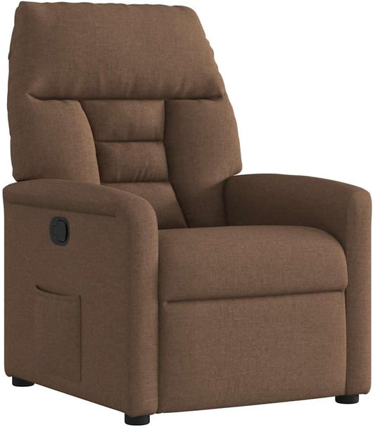 Verstelbare Fauteuil – Relaxstoel – Leunstoel – Lounge Stoel – Zetel – Ademend Polyester Stof – Ingebouwde Bekerhouders