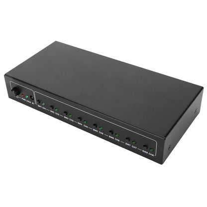 FT18 Digitale Optische Splitter 1 in 8 uit, SPDIF Toslink Glasvezel Audiosplitter voor Cd-speler, Dvd-speler, Ontvanger, Ondersteuning LPCM2.0 DTS AC3, Plug (EU-stekker)