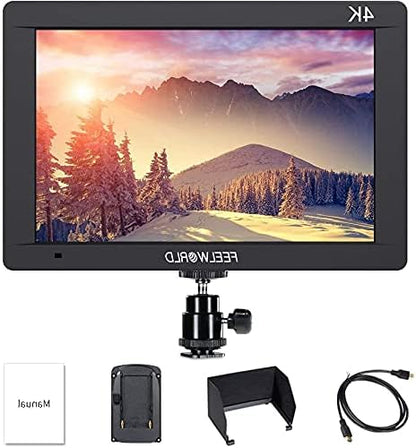 Feelworld FW703 7 Zoll Camera DSLR Monitor Field Full HD Focus Video Assist 1920x1200 IPS mit 4K HDMI 3G SDI Input Output Histogram - QUORE