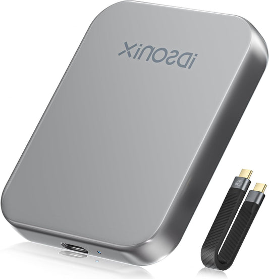 iDsonix 2tb External SSD, USB 3.2 Gen 2x2, up to 2000MB/s, Portable SSD with USB C Cable & Magnetic, 4K PROORS HDR, External Solid State Drive for USB C C Smartphone/Laptop/Tablets/Game Console/Camera - QUORE