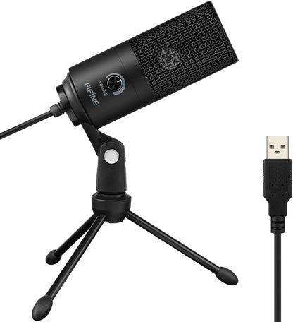 USB-Microfoon Zwart – Condensatormicrofoon – Studio Opnamemicrofoon – Streamingmicrofoon – Podcastmicrofoon – Plug & Play Via USB – Cardioïde Opnamepatroon