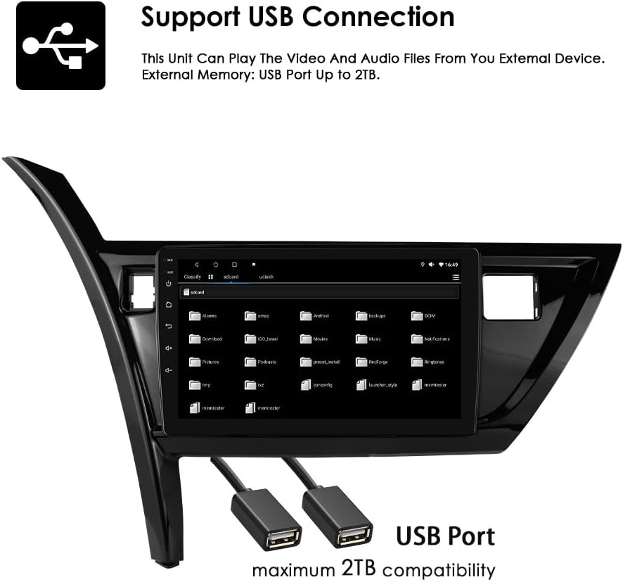 Autoradio – Inbouwradio – Multimedia Speler – Auto Stereo – Navigatiesysteem – 9 Inch Touchscreen – Android 13 Met Draadloos CarPlay & Android Auto