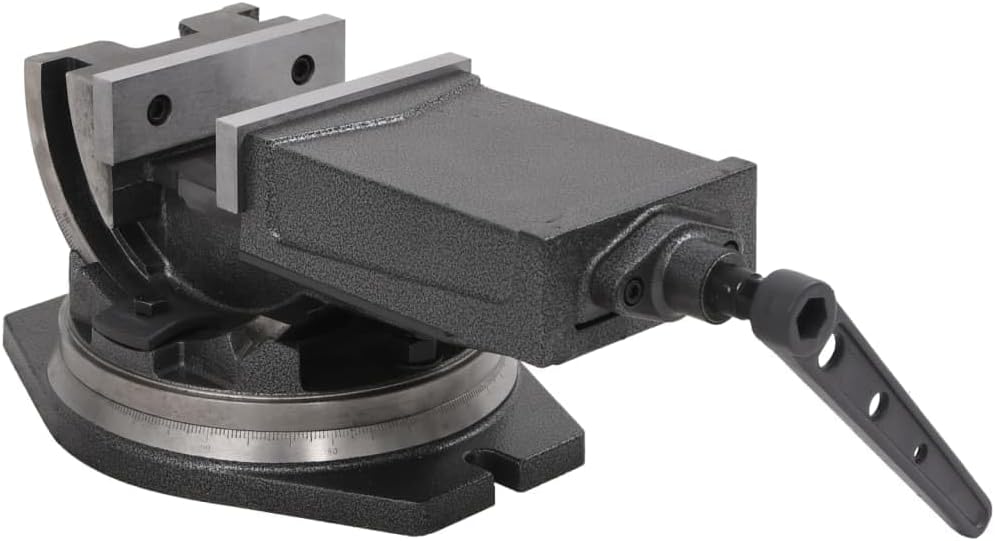 Bankklem – Bankschroef – Werkbankklem – Machineklem – Tafelbankschroef – 2-Assig Kantelbaar – 100 mm Bekbreedte – Gietijzer