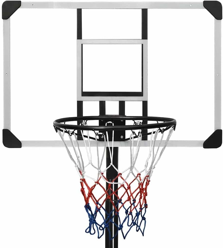Basketbalstandaard – Basketbalpaal – Basketbalring – Basketbalset – Basketbaldoel – Verstelbare Hoogte 235-305 cm – Weerbestendig Polycarbonaat & Stalen Ring