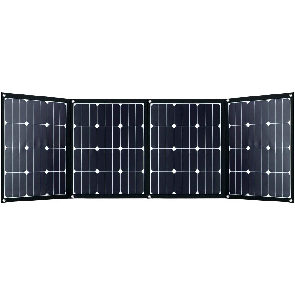 Offgridtec© FSP-2 180W Opvouwbaar zonnepaneel met Sunpower Back-Contact cellen zonder laadregelaar met praktische draaggreep en opbergruimte voor kabels. Voor camping, reizen, boot, caravan