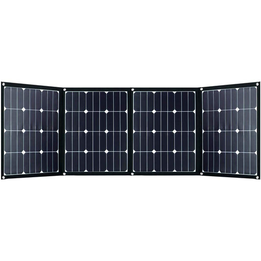 Offgridtec© FSP-2 180W Opvouwbaar zonnepaneel met Sunpower Back-Contact cellen zonder laadregelaar met praktische draaggreep en opbergruimte voor kabels. Voor camping, reizen, boot, caravan
