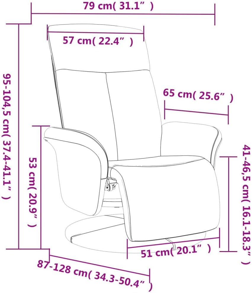 Fauteuil Verstelbaar – Relaxstoel – Draaistoel – Zithoekstoel – Comfortstoel – Verstelbare Rugleuning 105-125° – 360° Draaibaar – Taupe Stof – Met Voetensteun