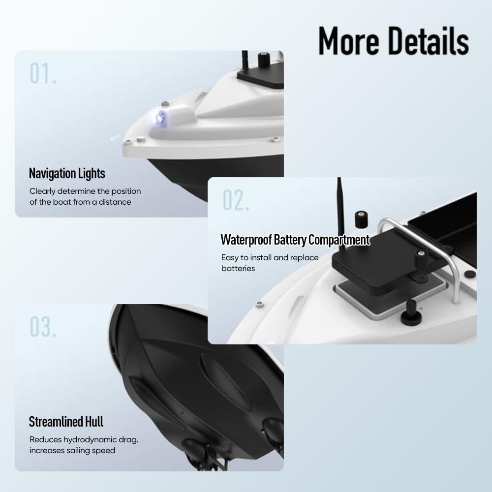 Kavolet GPS Aas Boot 500M RC Voederboot Vissen Lokken Leverboot Draadloze Afstandsbediening 12000mAh Batterij met Grote Capaciteit