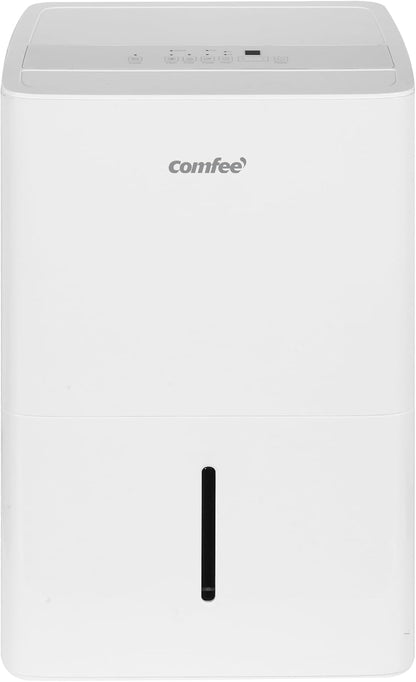 COMFEE' Déshumidificateur 50L/jour, Déshumidificateur d'air convenant jusqu'à 116㎡, Réservoir d'eau 6L, Roues, Roues, Séchage, Bruit réduit, MDDPE-50DEN7