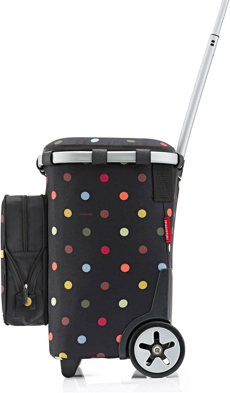 reisenthel Carrycruiser Plus in Dots Draagbare boodschappentrolley met koelvak, schouderriem en uitneembare mesh-binnenzak, van gerecycled materiaal, Meerkleurig, Bohemien