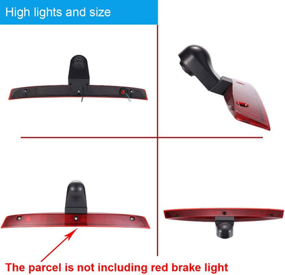 HD Parkeerhulp voor auto, caravan, bestelwagen, remlicht, achteruitrijcamera met instelbare hoek, vervanging voor Mercedes Benz Viano Vito W639 V6 bestelwagen, achteruitrijcamera + 7 inch monitor