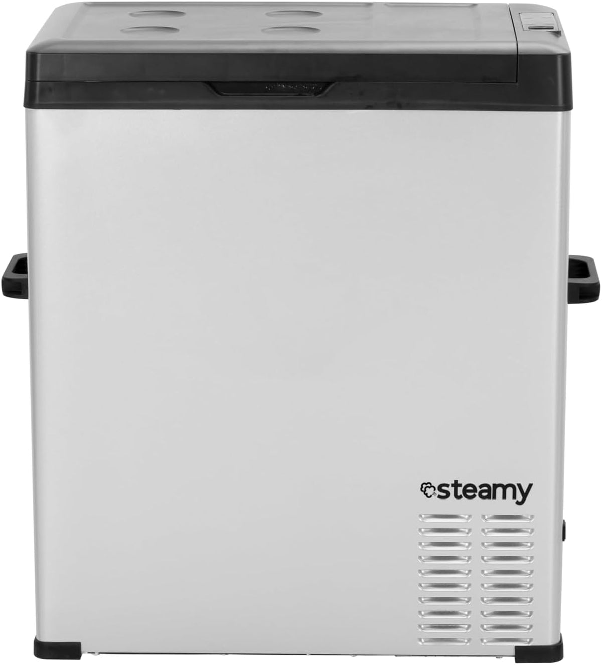 Steamy-E Single Zone 75, Elektrische Compressor Koelbox, 64 Liter, Zilver, 12V/230V, voor vriezen en koelen van -20 tot +20, ideaal voor op de camping