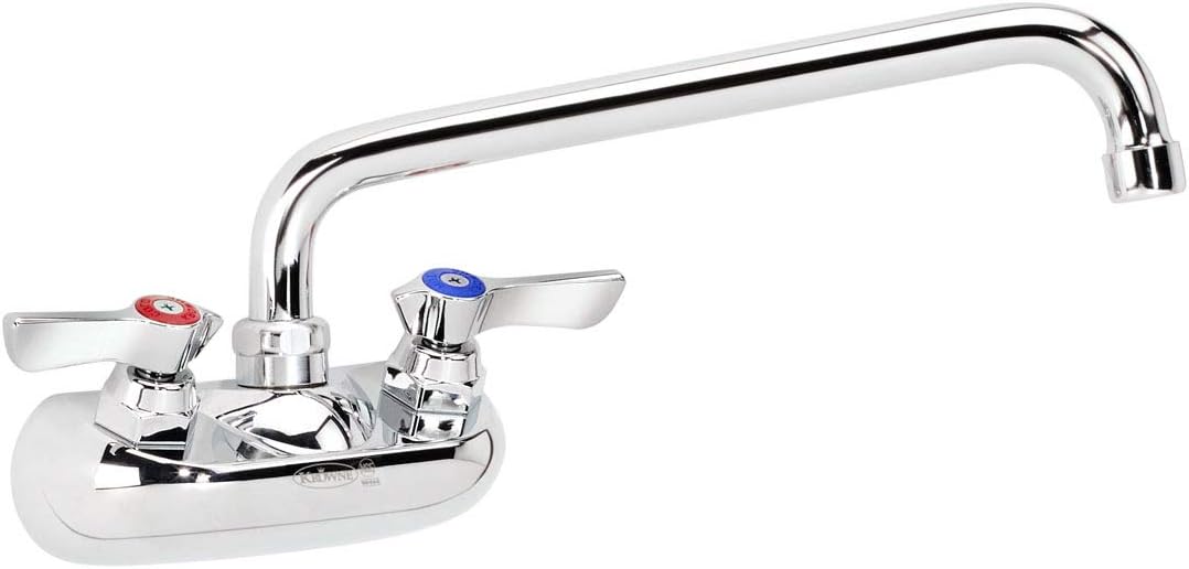 Krowne 10-410L - Commercial Series 10" Center Wall Mount Faucet, 10" Spout, Low Lead