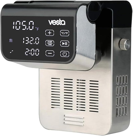 Vesta Precision Imersa Expert SV320 Professionele Thermocirculator Roner voor koken op lage Temperatuur | Inclusief Wi-Fi Control-app en timer | Zwarte vacuüm kookmachine