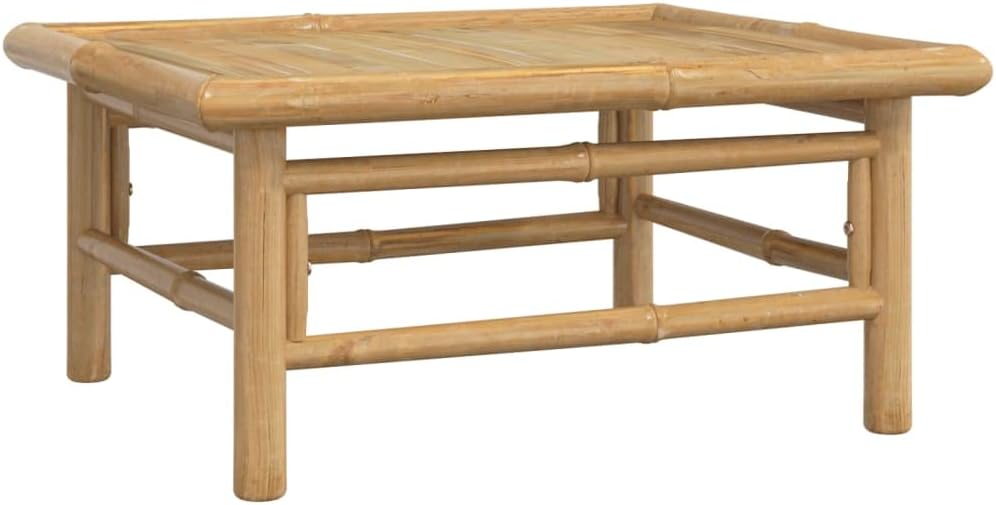 vidaXL 2-piece Lounge set with cushions bamboo light grey - QUORE