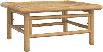vidaXL 2-piece Lounge set with cushions bamboo light grey - QUORE