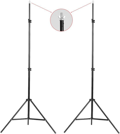 Fotostudioset – Fotostudioverlichtingsset, Achtergrondset, Softboxset, Studiolichtset – Met 3 Achtergrondkleuren Zwart, Wit En Groen – 1,8 X 2,8 M Achtergrondsteun – 2 Softboxen 50 X 70 Cm En 5-In-1 Reflector