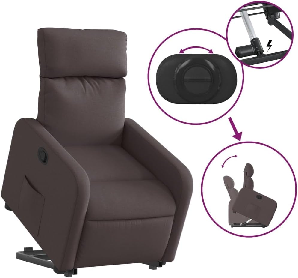 Relaxfauteuil – Relaxstoel – Tv-Fauteuil – Ligstoel – Opsta-Fauteuil – Elektrische Opsta-Ondersteuning – Handmatig Verstelbare Rugleuning