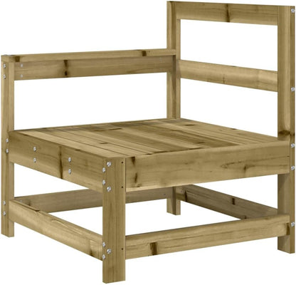 3-delige loungeset van grenenhout, geïmpregneerd tuinmeubelset, outdoor balkonset, terrasmeubels, tuinlounge, zitgroep voor terras, balkon, tuin -B - QUORE