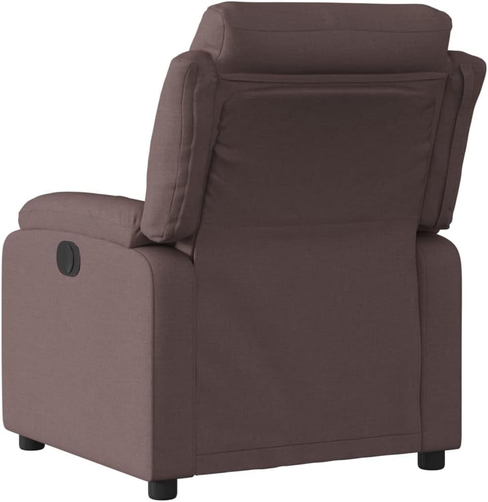 Fauteuil Verstelbaar – Relaxfauteuil – Relaxstoel – Armstoel – Leunstoel – Handmatig Verstelbaar – Donkerbruine Ademend Stof