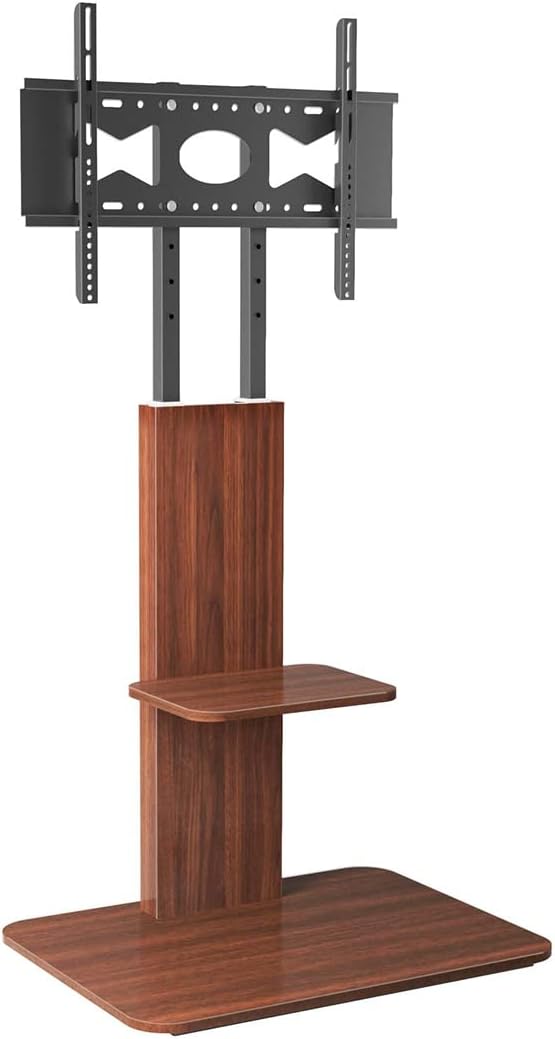 unho Tv-standaard van hout, in hoogte verstelbaar, televisiehouder met plank, universeel voor 32"-65", VESA 600x400mm, tot max. 40kg