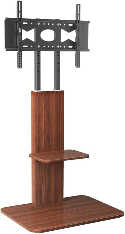 unho Tv-standaard van hout, in hoogte verstelbaar, televisiehouder met plank, universeel voor 32"-65", VESA 600x400mm, tot max. 40kg