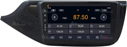 Specifieke autoradio voor Kia Ceed glanzend zwart van de 2012 met standaard camera Android GPS Bluetooth WiFi USB DAB+ Touchscreen 9" 8core Carplay AndroidAuto