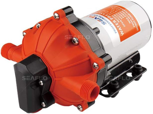 GLOEDNIEUWE SEAFLO 55-serie membraanpomp - 12V DC, 5,5 GPM, 60 PSI met HEAVY DUTY PRESSURE SWITCH