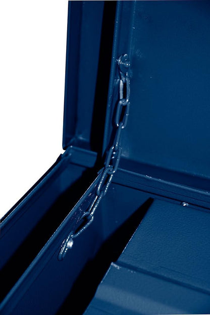 Cogex - Set van 3 metalen dozen, hangslot, blauw, 70700 x 330 x 310 mm, 100800 x 390 x 340 mm, 150900 x 450 x 370 mm