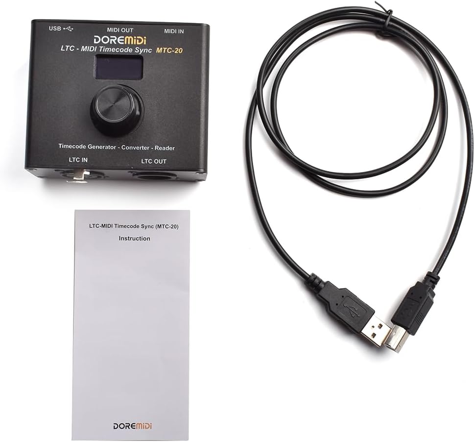 LTC-MIDI Tijdcodesynchronisatie – MIDI LTC Syncbox – Tijdcodeconverter – Tijdcodegenerator – Tijdcodelezer – USB MIDI Interface – OLED Display