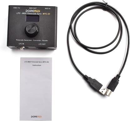LTC-MIDI Tijdcodesynchronisatie – MIDI LTC Syncbox – Tijdcodeconverter – Tijdcodegenerator – Tijdcodelezer – USB MIDI Interface – OLED Display